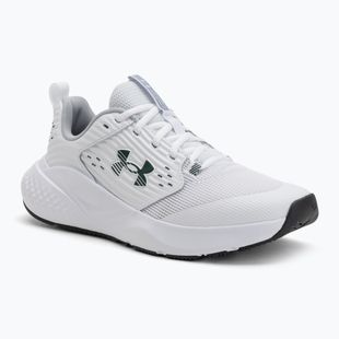 Scarpe da allenamento da uomo Under Armour Commit 4 bianco/grigio medio/verde foresta