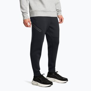 Pantaloni Under Armour Unstoppable Fleece da uomo nero/nero