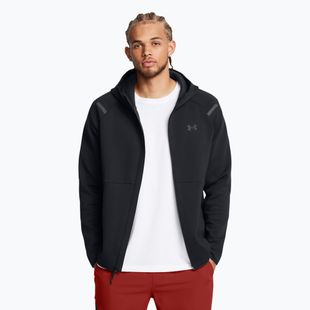 Felpa Under Armour Unstoppable Fleece Full Zip HD uomo nero/nero