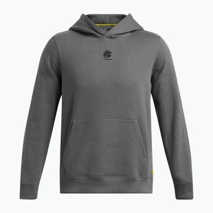 Felpa con cappuccio Under Armour Curry Splash Uomo castlerock full heather/nero