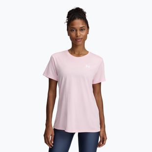 Maglietta da allenamento Under Armour Tech C-Twist prime rosa/bianco da donna
