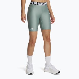 Pantaloncini Under Armour donna HG Authentics 8in verde silice / bianco