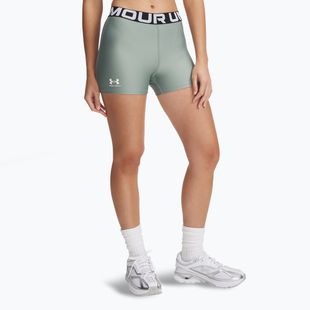 Pantaloncini Under Armour donna HG Authentics horizon verde silice/bianco