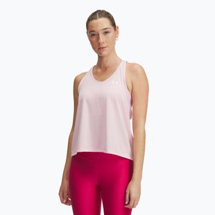 Canotta Under Armour Tech Swing prime rosa/bianco da donna per allenamento