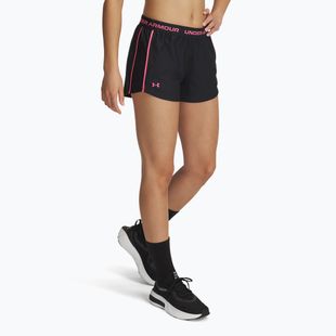 Pantaloncini Under Armour Tech Play Up donna nero/super rosa