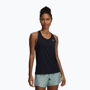 Canotta Under Armour Tech Knockout nero/bianco da donna per allenamento