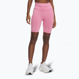 Pantaloncini da allenamento Under Armour da donna Vanish Seamless Washed fucsia sfumato / bianco
