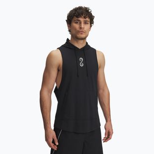 Under Armour Project Rock Snake SL felpa da uomo nero / bianco clay / bianco