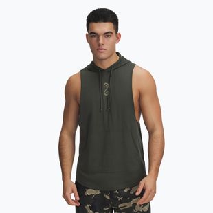 Felpa Under Armour Project Rock Snake SL da uomo verde barocco / bayou / bianco