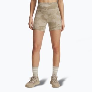 Pantaloncini da allenamento Under Armour Project Rock middy city cachi/nero da donna