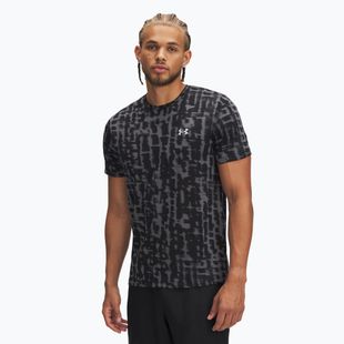 Maglietta da corsa Under Armour Launch Printed nera/antracite/riflettente da uomo