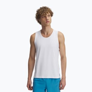 Under Armour Launch Elite Singlet canotta da corsa bianca/riflettente da uomo