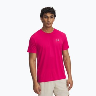 Maglietta da running Under Armour Trail Run da uomo fucsia sfumato/riflettente