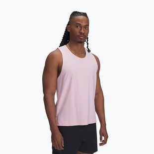 Under Armour Launch Elite Singlet prime rosa/riflettente canotta da corsa da uomo