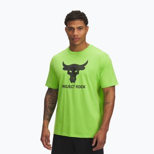 Maglietta da allenamento Under Armour Project Rock Payoff Graphic da uomo verde cyber/nero