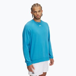 Felpa Under Armour Rival Fleece Crew da uomo blu etere/bianco