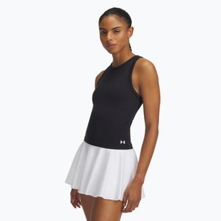 Canotta Under Armour Motion a collo alto nero/bianco da donna per l'allenamento