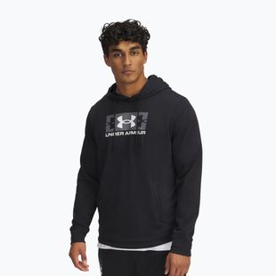Felpa Under Armour Rival Terry Logo uomo nero/castano/bianco
