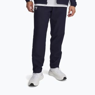 Pantaloni da uomo Under Armour Rival Woven Windbreaker Pant midnight navy/midnight navy/white