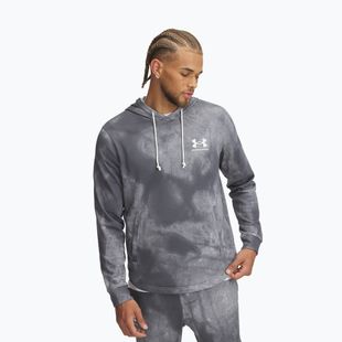 Felpa da uomo Under Armour Rival Terry Printed castlerock/onyx white