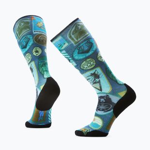 Calze da sci Smartwool Ski Targeted Cushion Explorer Print OTC deep navy