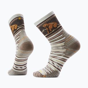 Calze Smartwool Hike Targeted Cushion Bear Stripe Mid Crew ash