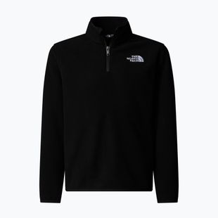 Felpa in pile per bambini The North Face Teen Glacier 1/4 Zip nera