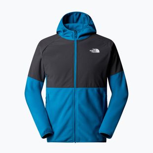 Felpa da uomo The North Face Glacier Heavyweight Full Zip HD blu crepuscolo/grigio asfalto