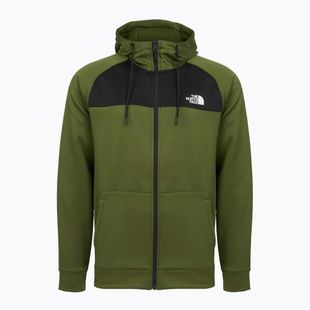 Felpa da uomo The North Face Reaxion Fleece Full Zip Hoodie verde bosco/nero