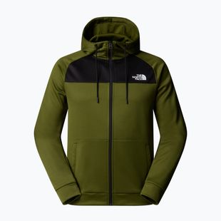 Felpa da uomo The North Face Reaxion Fleece Full Zip Hoodie verde bosco/nero