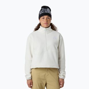 Felpa donna The North Face Glacier Fleece 1/2 Zip Short white dune