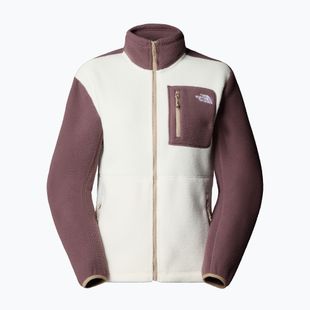 Felpa in pile da donna The North Face Yumiori Full Zip bianco dune/tawny quarzo