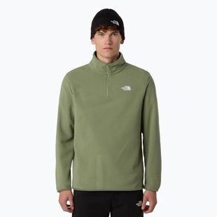 Felpa in pile da uomo The North Face Glacier Fleece 1/4 Zip spalla in nebbia