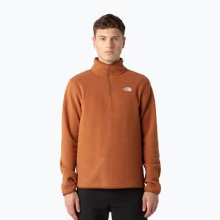 Felpa in pile da uomo The North Face Glacier Fleece 1/4 Zip Burnt umber