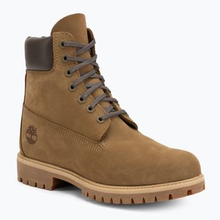 Scarpe uomo Timberland Premium 6 Inch Lace Up Waterproof olive nubuck/dark brown