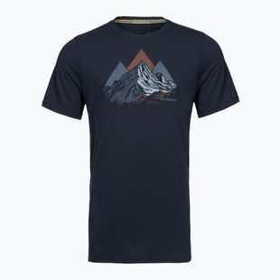 Maglietta da uomo Smartwool Peak Bagger Active SS Graphic Tee navy