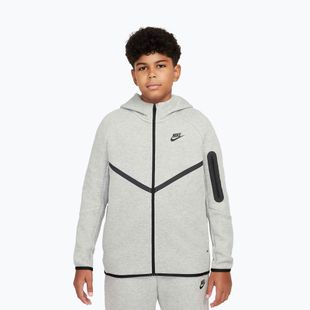 Felpa Nike Sportswear Tech Fleece Full-Zip da bambino grigio scuro heather/nero/nero
