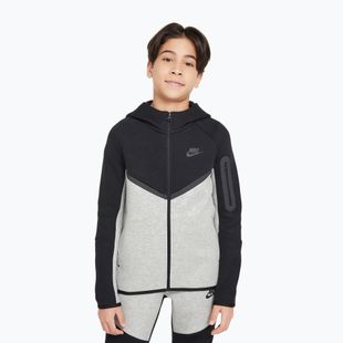 Felpa per bambini Nike Sportswear Tech Fleece Full Zip dark grey heather/black/black/black