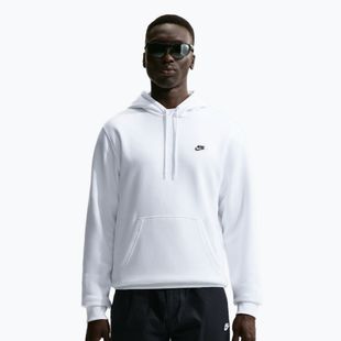 Felpa da uomo Nike Club Pullover Hoodie white/white/black