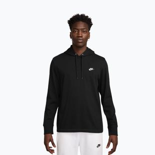 Felpa uomo Nike Sportswear Club Knit Pullover Hoodie black/black/white