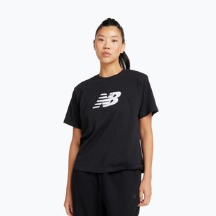 Maglietta da donna New Balance Sport Jersey Relaxed Logo black/white