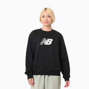 Felpa New Balance Sport Fleece Logo Crew donna nero