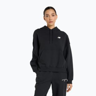 Felpa con cappuccio New Balance Reimagine da donna, nero