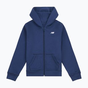 Felpa per bambini New Balance Brush Back Small Logo Full Zip Hoodie nb navy