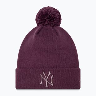 Berretto New Era Metallic Bobble Knit New York Yankees donna viola scuro