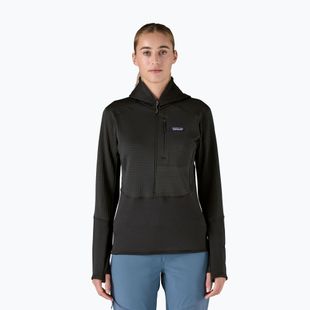 Giacca softshell da donna Patagonia R1 Hybrid Pullover Hoody nero