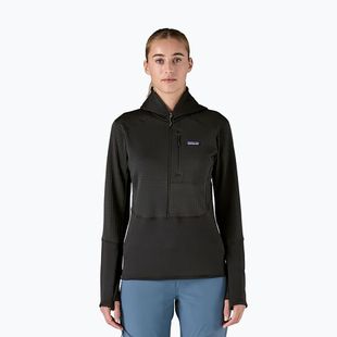 Giacca softshell da donna Patagonia R1 Hybrid Pullover Hoody nero