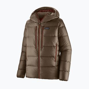 Uomo Patagonia Fitz Roy Down Hoody giacca marrone marlow