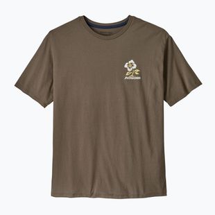 Maglietta Patagonia Balance Organic peace seeds / marlow brown da uomo