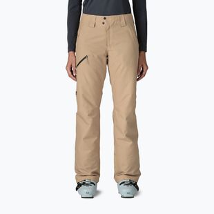 Pantaloni da sci da donna Patagonia Insulated Powder Town oar tan